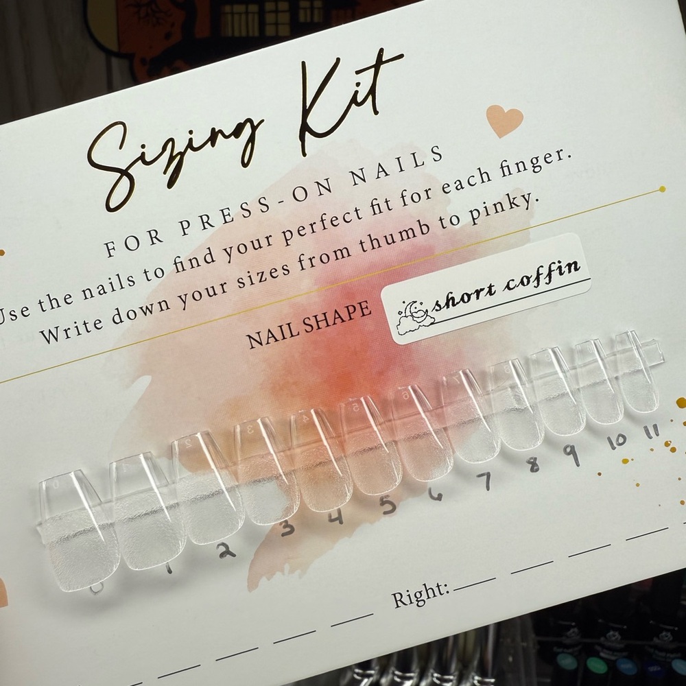 Short Coffin Nail Sizing Kit